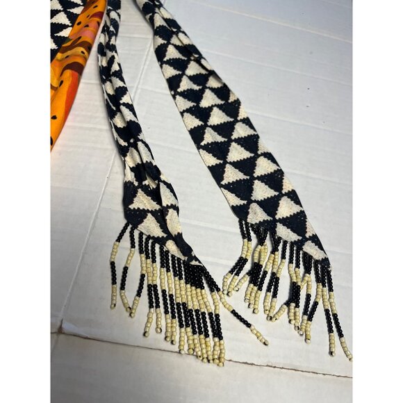 Farm Rio Contrast Wrap Midi Skirt Anthropologie Vibrant Banana Print XS beaded - Picture 13 of 16